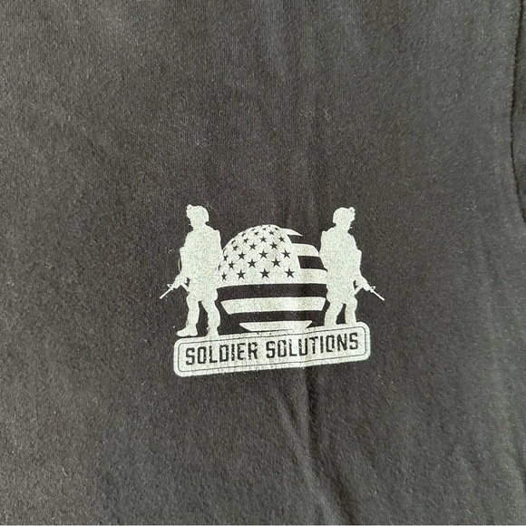 Next Level Apparel Black Tee with Yellow and White Graphics Small - Picture 3 of 7